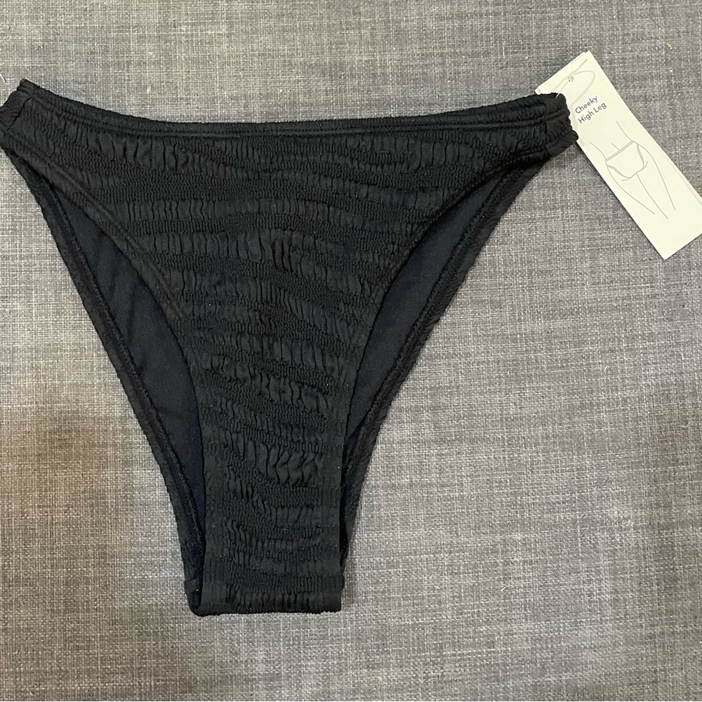 Women's High Waisted Bikini Swim Bottom - NoBo- Black - Size XXS - NWT